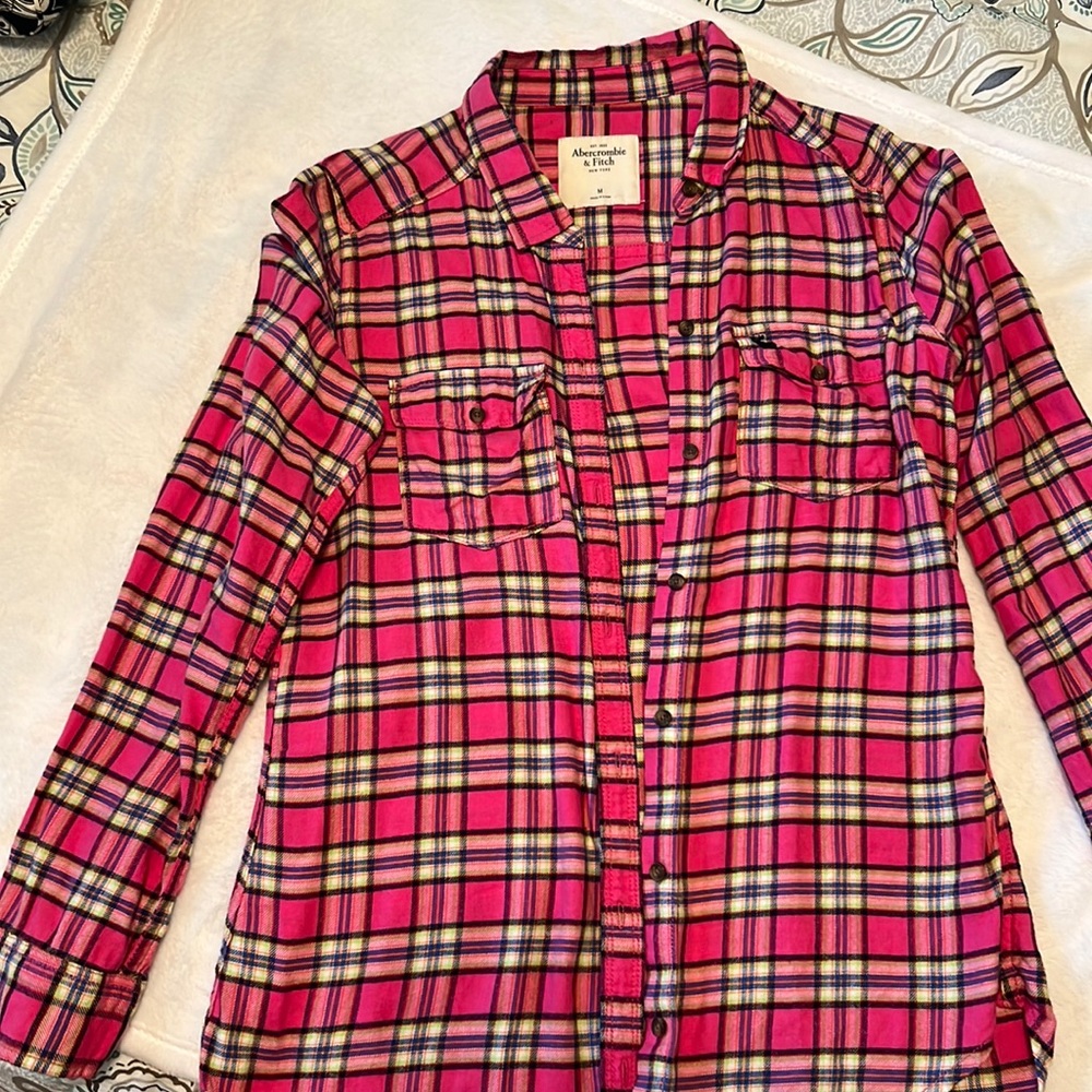 Abercrombie & Fitch Long Sleeve Flannel Shirt